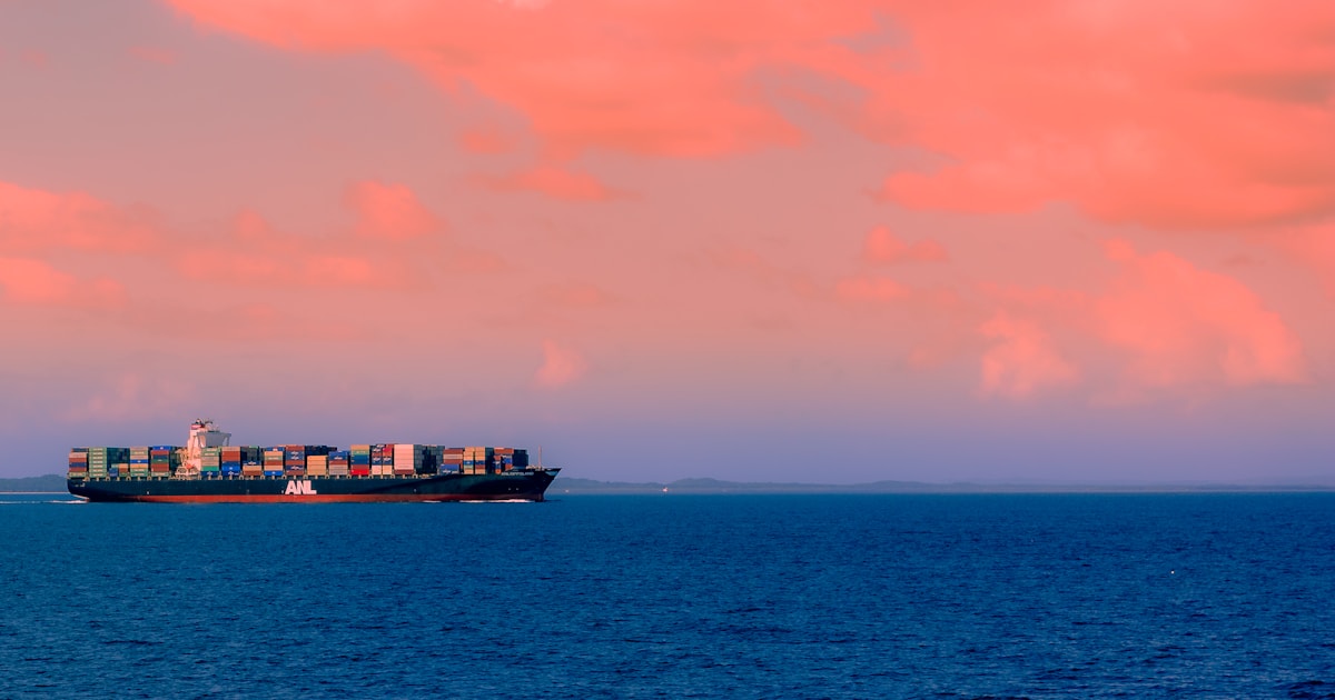 Cargo ship sailing across the ocean, illustrating shipping transit time from China to Bangladesh